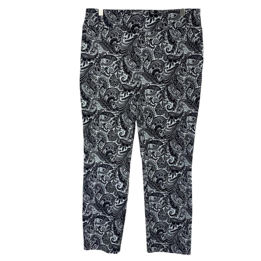 Jules & Leopold Black and White Paisley  Pants size medium